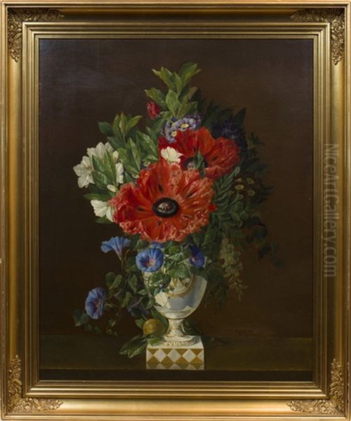 Floral Still Life Oil Painting by Arnold Winther