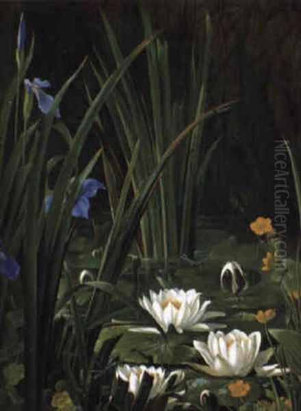 Waterlilies Oil Painting by Arnold Winther