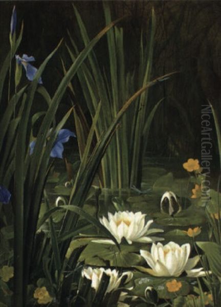 The Lily Pond Oil Painting by Arnold Winther