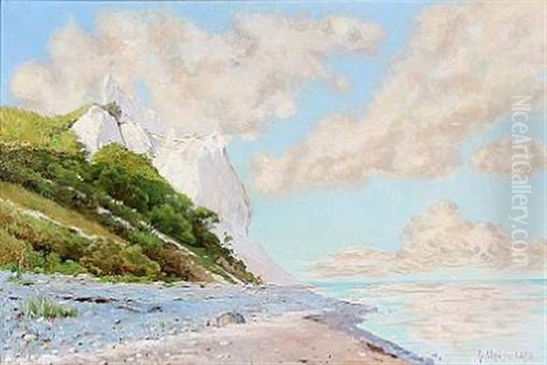 Summer Day At The Cliffs Of Mon by Frederik Julius August Winther