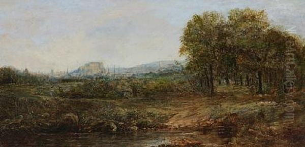 Edinburgh From The North Oil Painting by John Crawford Wintour