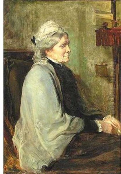 Portrait Of A Seated Woman Oil Painting by Theodore Blake Wirgman