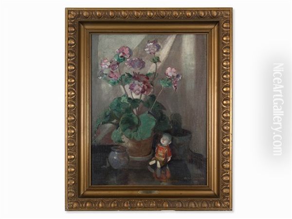 Floral Still Life Oil Painting by Friedrich Wirnhier