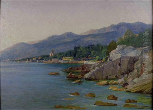 Lovrany Bay Oil Painting by Eduard Wirth