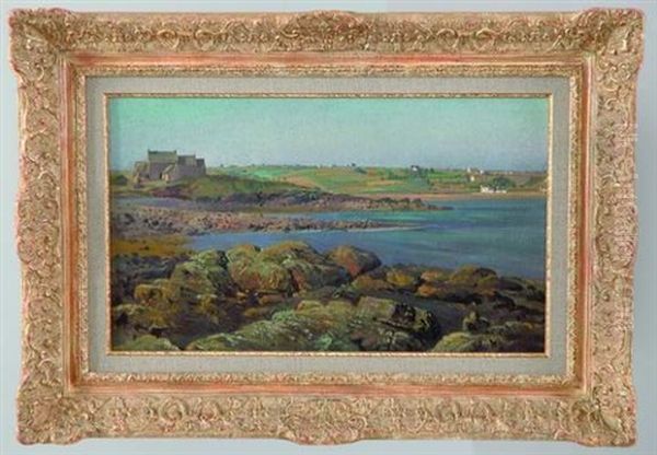 Bord De Mer En Bretagne Oil Painting by Henri Prosper Wirth