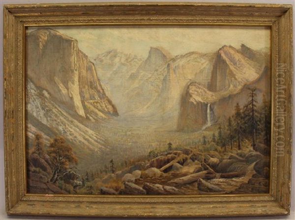 Yosemite Valley Painting Oil Painting by Jack Wisby