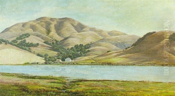 Lake Farm Among The Hills Oil Painting by Jack Wisby