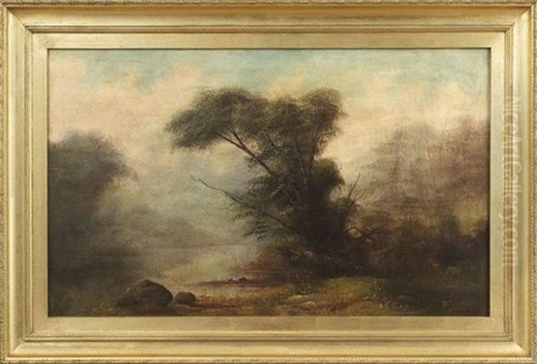 Misty Bayou Landscape Oil Painting by James Hosmer Perkins Wise