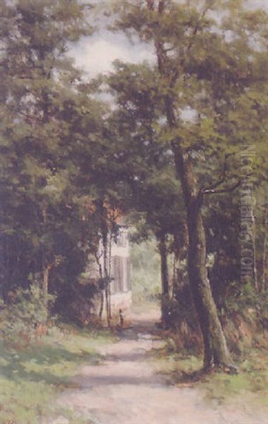 A House In The Trees Oil Painting by Abraham Van Der Wissel