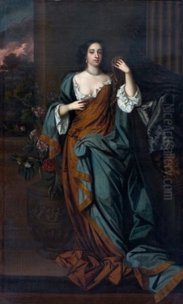 Portrait Of A Lady, Said To Be Jane Ashburnham (1604-1672) Oil Painting by Willem Wissing