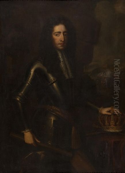 Three Quarter Length Portrait Of William Iii Oil Painting by Willem Wissing