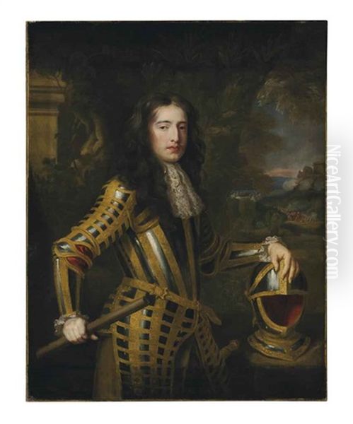 Portrait Of William Ii, Three-quarter Length, In Armor Oil Painting by Willem Wissing