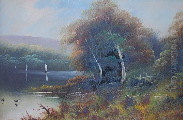 Of River Landscapes Oil Painting by Frank C. Bromley