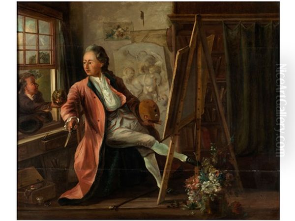 Selbstportrait Des Kunstlers Oil Painting by Jacob de Wit