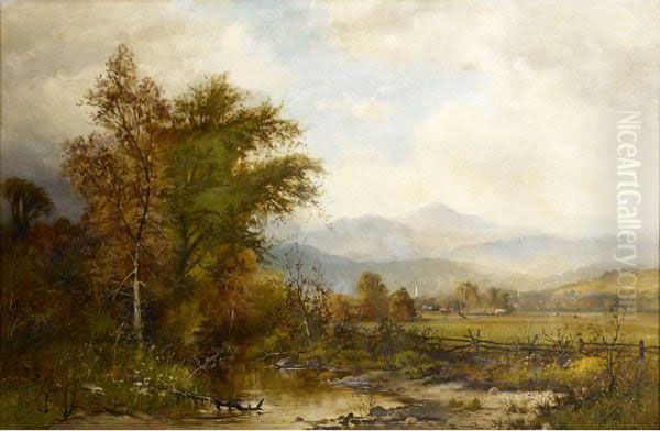 Untitled (autumn Landscape) Oil Painting by Frank C. Bromley