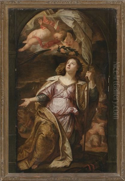 Santa Ursula Oil Painting by Jacob de Wit