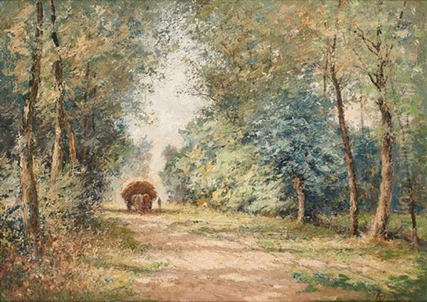 Chemin A Grimbergen Oil Painting by Prosper Joseph Pierre de Wit