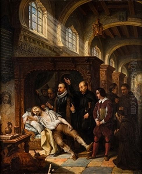 La Muerte De Murillo Oil Painting by Petrus Josephus (Pierre Joseph) Witdoeck