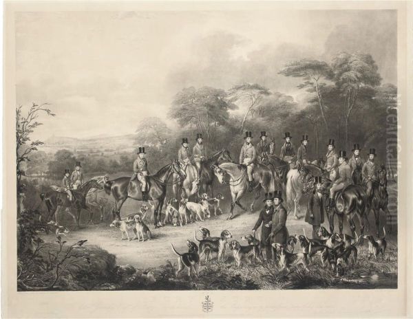 The Bury Hunt Oil Painting by Frederick Bromley