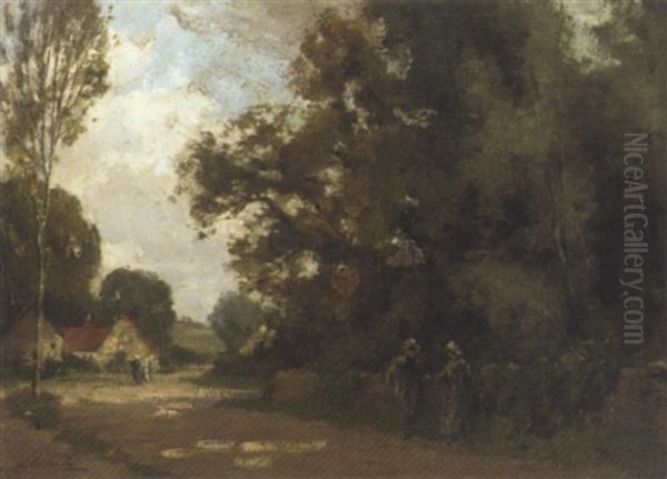 The French Country Lane Oil Painting by Alfred Withers