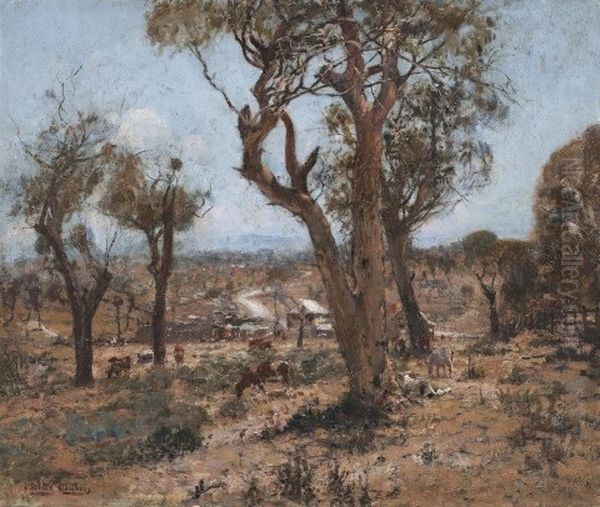 Landscape, Box Hill, Victoria Oil Painting by Walter Herbert Withers