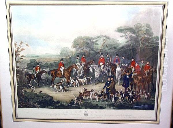 The Bury Hunt Oil Painting by Frederick Bromley