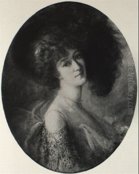 Portrait Of A Lady Oil Painting by Evelyn Almond Withrow