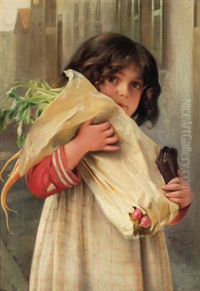 A Bag Of Groceries Oil Painting by Karl Witkowski