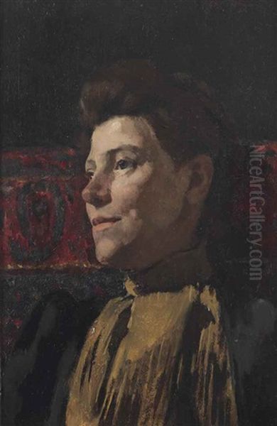 Portrait Of Marie Wandscheer (1856-1936) Oil Painting by Willem Arnoldus Witsen