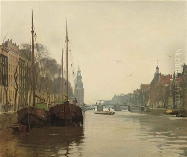 The Oude Schans, Amsterdam Oil Painting by Willem Arnoldus Witsen