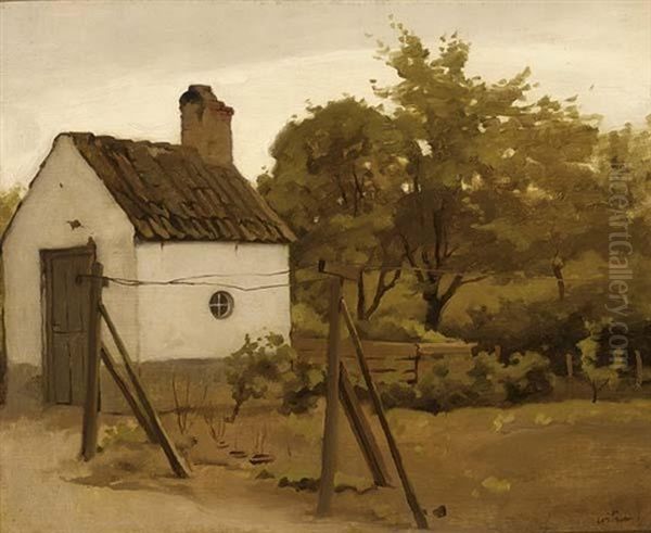 Bakhuis In An Orchard Oil Painting by Willem Arnoldus Witsen