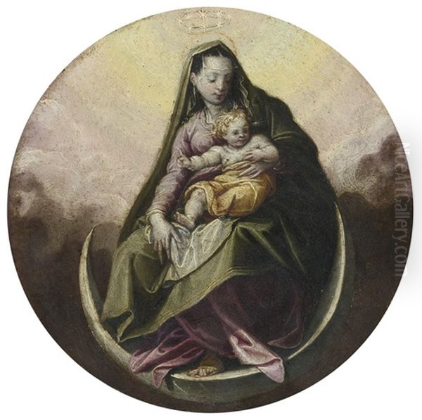 The Virgin And Child Oil Painting by Peter de Witte the Elder