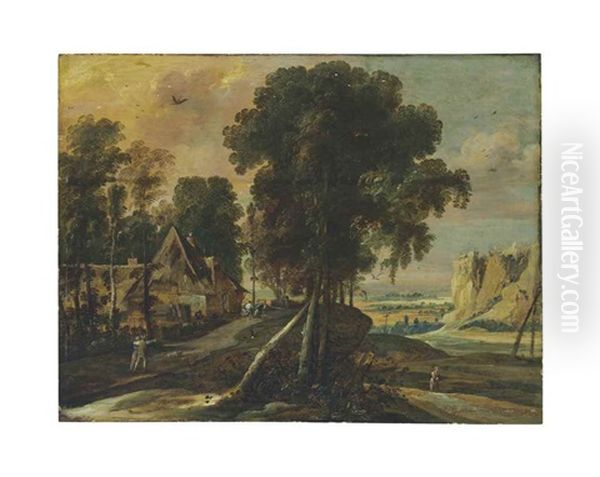 Landscape With A Cottage Oil Painting by Gaspar de Witte