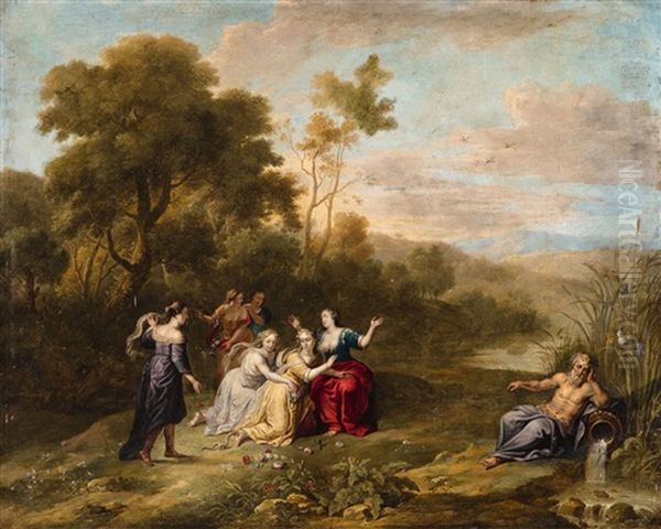 Euridice And Her Companions Oil Painting by Gaspar de Witte