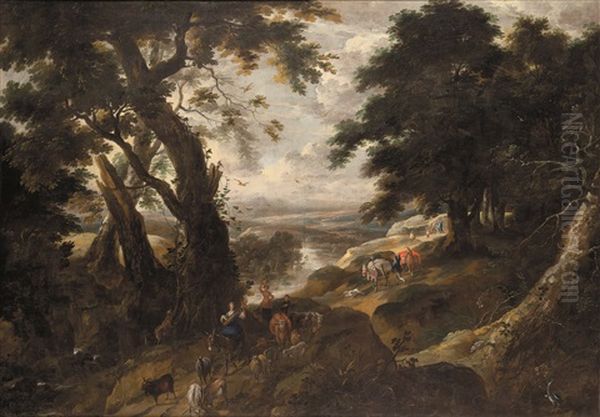 Paesaggio Oil Painting by Gaspar de Witte