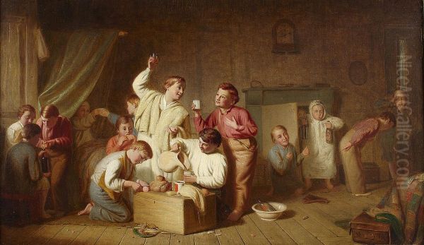 A Dormitory Feast Oil Painting by William Bromley