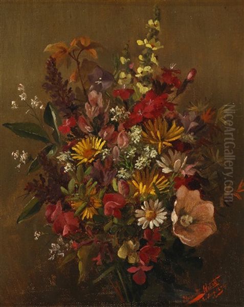 Blumenstillleben Oil Painting by Robert Wittek Von Saltzberg