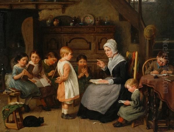 The Schoolroom Oil Painting by William Bromley