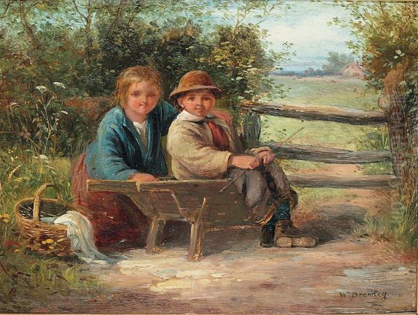 The Wheelbarrow Oil Painting by William Bromley