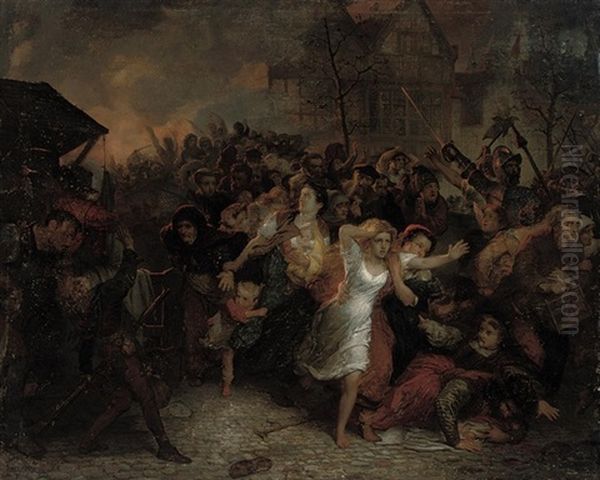 The Siege Of Antwerp by Johann Bernhard Wittkamp