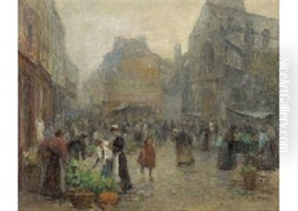 Scene De Paris Oil Painting by Charles Wittmann