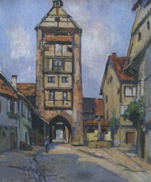 Le Dolder A Riquewihr Oil Painting by Charles Wittmann