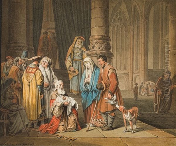 Der Heilige Simeon Im Tempel by Marquard Fidel Domenikus Wocher