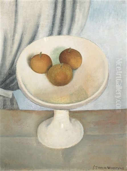 Still Life With Fruit Bowl (ca. 1937) Oil Painting by Gustave van de Woestyne