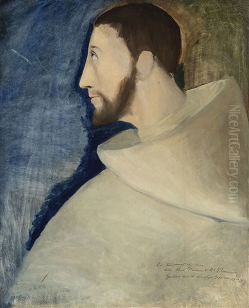 The Monk (1905) Oil Painting by Gustave van de Woestyne