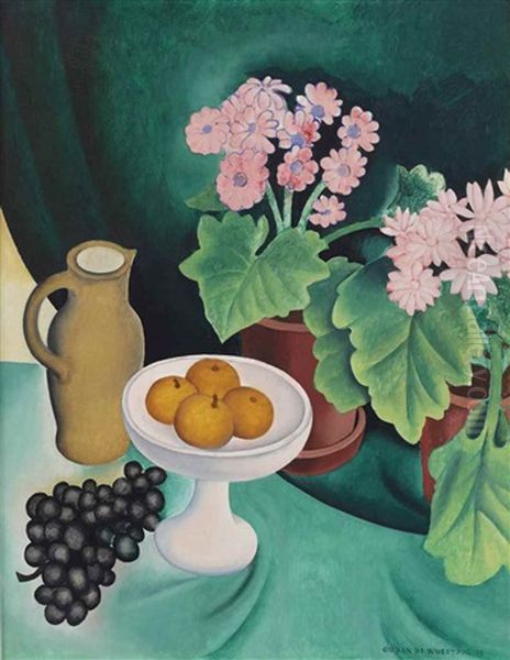 Derniers Fruits Premieres Fleurs Oil Painting by Gustave van de Woestyne