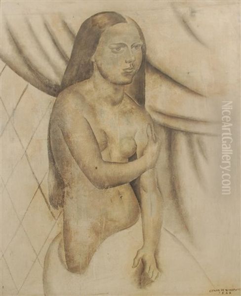 Jeune Fille Nue Oil Painting by Gustave van de Woestyne