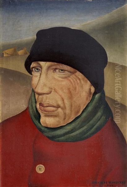 Paysan Emmitoufle Oil Painting by Gustave van de Woestyne