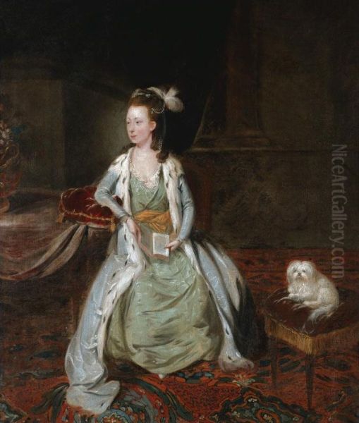 Portrait Of A Noblewoman Oil Painting by Richard Brompton