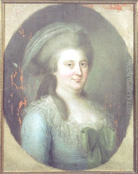 Portrait Of Luise, Duchess Of Mecklenburg-schwerin Nee Princess Of Sachsen-gotha-roda Oil Painting by Daniel Woge